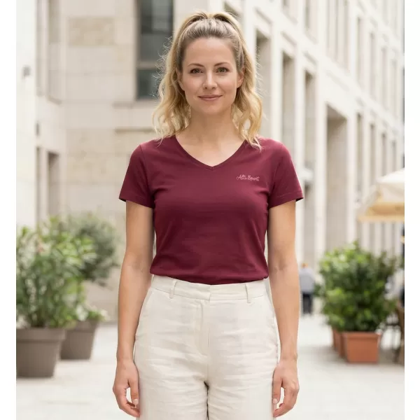  Tricou pentru femei ALTISPORT LUKENA LTSS701 BURGUNDIA 