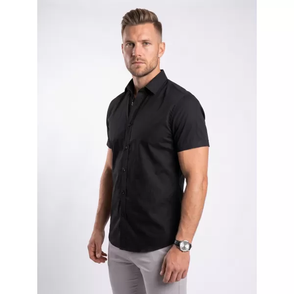  Cămașă pentru bărbați cu mâneci scurte MALFINI PREMIUM FLASH 260 NEGRU 