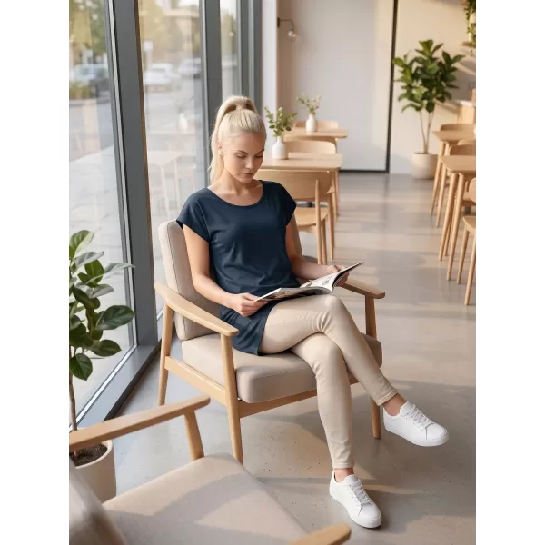  Tricou lung de damă MALFINI LOVE 123 ALBASTRU MARIN 