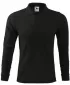 Tricou pentru bărbați cu mâneci lungi și guler MALFINI SINGLE J. LS 211 NEGRU