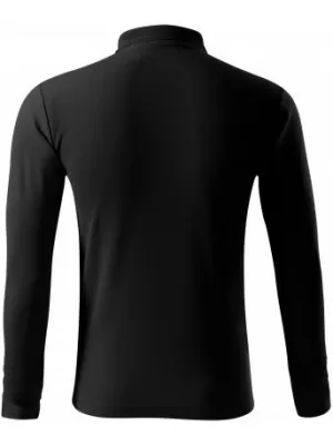 Tricou pentru bărbați cu mâneci lungi și guler MALFINI PIQUE POLO LS 221 NEGRU