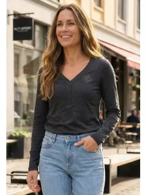 Tricou pentru femei ALTISPORT HODEIA LTSS695 GRI INCHIS