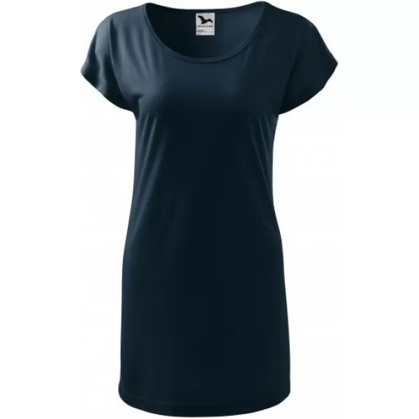  Tricou lung de damă MALFINI LOVE 123 ALBASTRU MARIN 