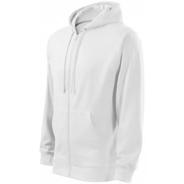  Hanorac pentru bărbați MALFINI TRENDY ZIPPER 410 ALB 