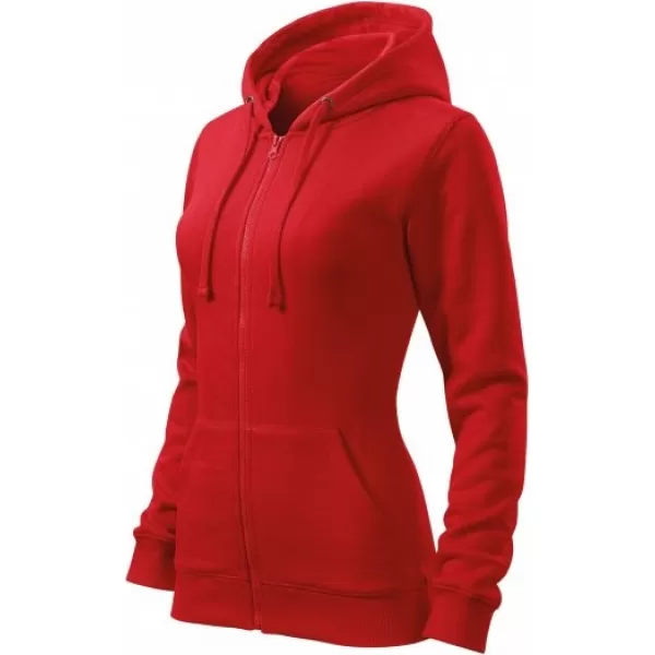 Hanorac de dama MALFINI TRENDY ZIPPER 411 ROŞU 