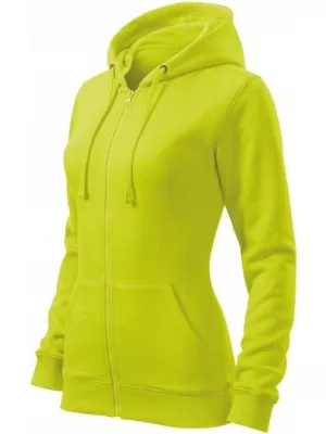 Hanorac de dama MALFINI TRENDY ZIPPER 411 LĂMÂIE VERDE