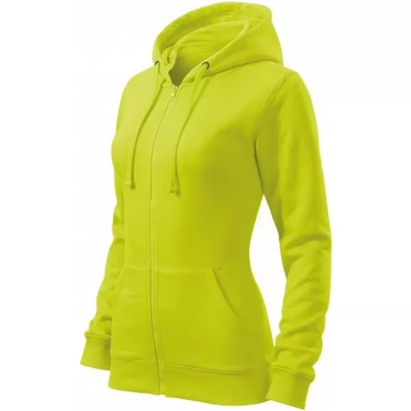  Hanorac de dama MALFINI TRENDY ZIPPER 411 LĂMÂIE VERDE 