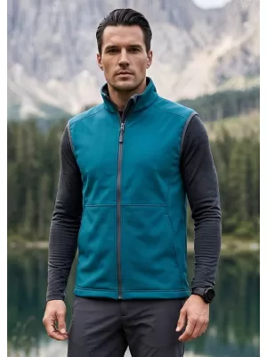 Vestă softshell pentru bărbați MALFINI VISION 517 TURCOAZ ÎNCHIS