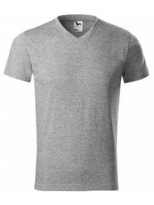 Tricou pentru bărbați MALFINI HEAVY V-NECK 111 EVIDENȚIERI GRI ÎNCHIS