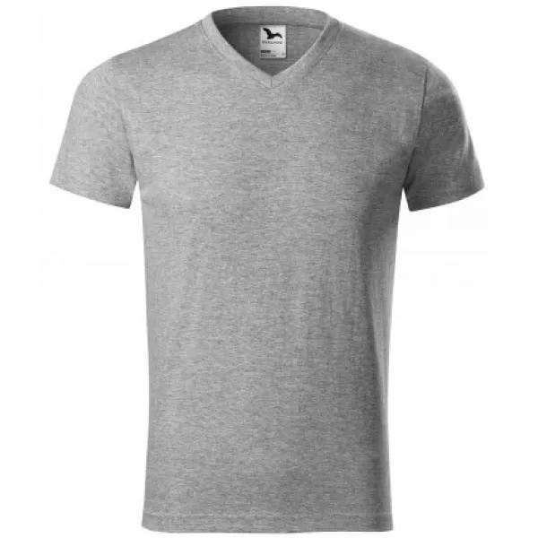  Tricou pentru bărbați MALFINI HEAVY V-NECK 111 EVIDENȚIERI GRI ÎNCHIS 