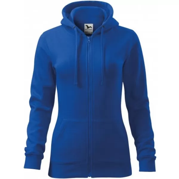  Hanorac de dama MALFINI TRENDY ZIPPER 411 ALBASTRU REGAL 
