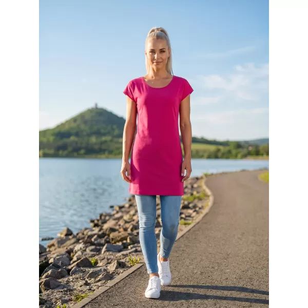  Tricou lung de damă MALFINI LOVE 123 MAGENTA 