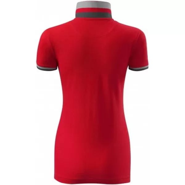  Tricou de damă cu guler MALFINI PREMIUM COLLAR UP 257 FORMULA ROSIE 