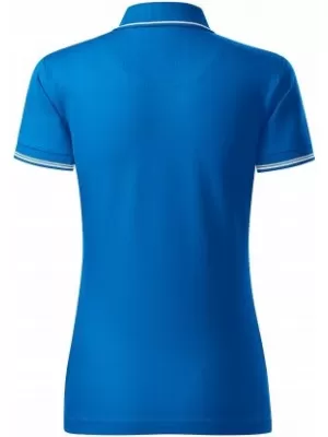 Tricou de damă cu guler MALFINI PREMIUM PERFECTION PLAIN 253 SNORKEL ALBASTRU