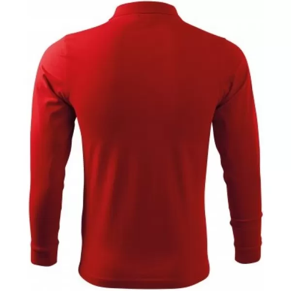  Tricou pentru bărbați cu mâneci lungi și guler MALFINI SINGLE J. LS 211 ROŞU 