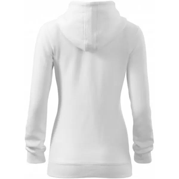  Hanorac de dama MALFINI TRENDY ZIPPER 411 ALB 