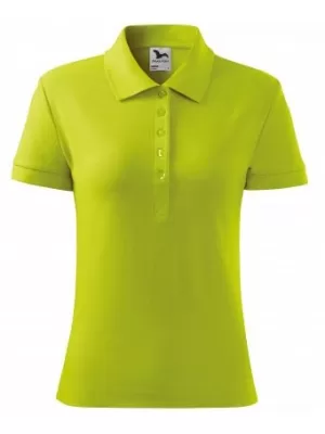 Tricou de damă cu guler MALFINI COTTON 213 LĂMÂIE VERDE