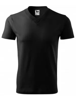 Tricou pentru bărbați MALFINI V-NECK 102 NEGRU
