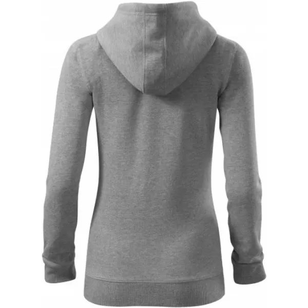  Hanorac de dama MALFINI TRENDY ZIPPER 411 EVIDENȚIERI GRI ÎNCHIS 
