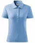 Tricou de damă cu guler MALFINI SINGLE J. 223 ALBASTRU CERUL