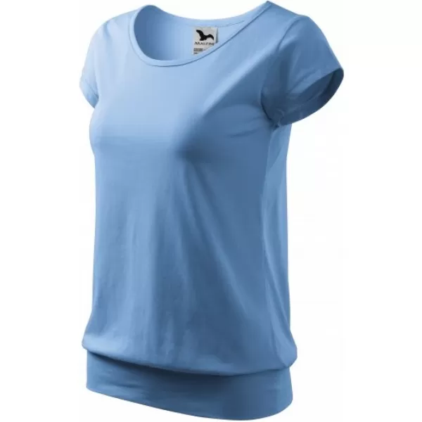  Tricou pentru femei MALFINI CITY 120 ALBASTRU CERUL 