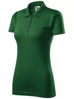 Tricou de damă cu guler MALFINI SINGLE J. 223 VERDE STICLA