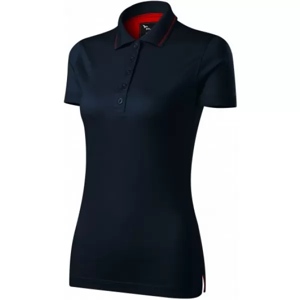 Tricou de damă cu guler MALFINI PREMIUM GRAND 269 ALBASTRU MARIN 