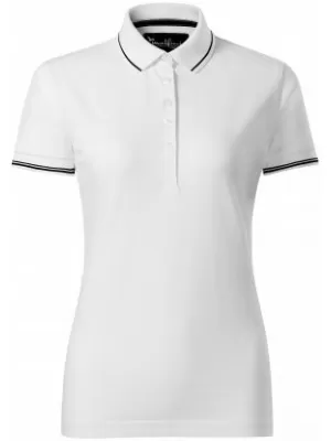 Tricou de damă cu guler MALFINI PREMIUM PERFECTION PLAIN 253 ALB