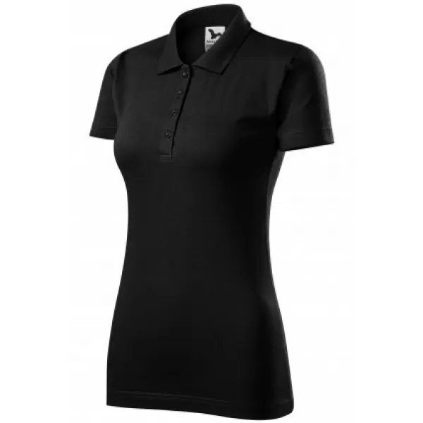  Tricou de damă cu guler MALFINI SINGLE J. 223 NEGRU 
