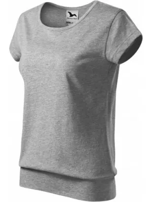 Tricou pentru femei MALFINI CITY 120 EVIDENȚIERI GRI ÎNCHIS