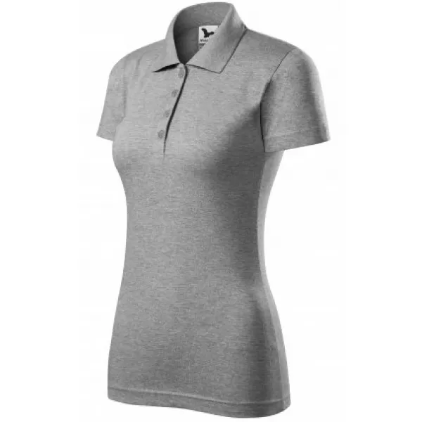  Tricou de damă cu guler MALFINI SINGLE J. 223 EVIDENȚIERI GRI ÎNCHIS 