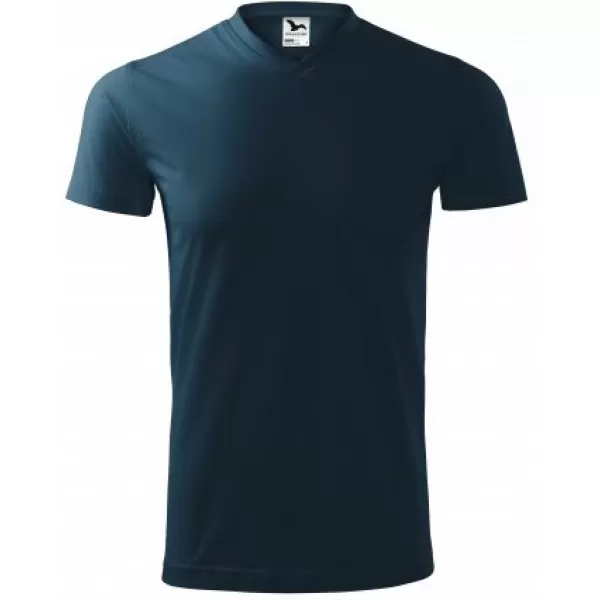  Tricou pentru bărbați MALFINI HEAVY V-NECK 111 ALBASTRU MARIN 