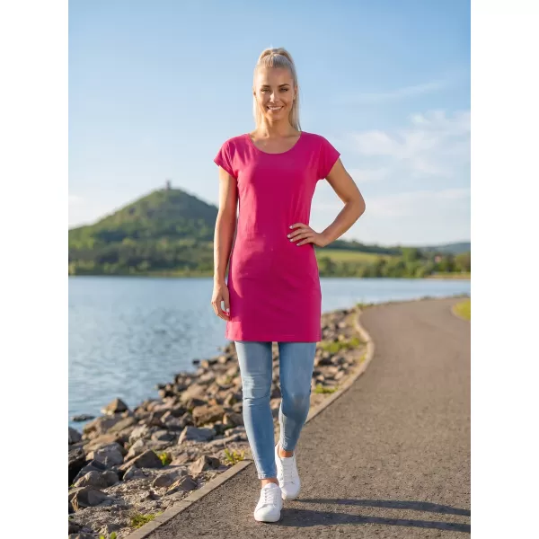  Tricou lung de damă MALFINI LOVE 123 MAGENTA 