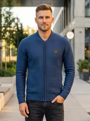 Pulover pentru bărbați ALTISPORT ZINAJ MPLS093 ALBASTRU INCHIS
