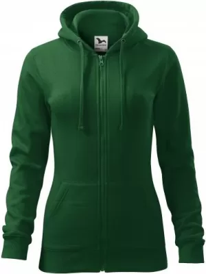 Hanorac de dama MALFINI TRENDY ZIPPER 411 VERDE STICLA