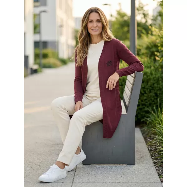  Cardigan de damă ALTISPORT WEINA LPLS090 BURGUNDIA 
