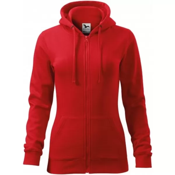  Hanorac de dama MALFINI TRENDY ZIPPER 411 ROŞU 