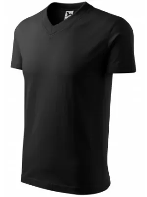 Tricou pentru bărbați MALFINI V-NECK 102 NEGRU