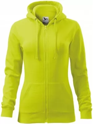 Hanorac de dama MALFINI TRENDY ZIPPER 411 LĂMÂIE VERDE