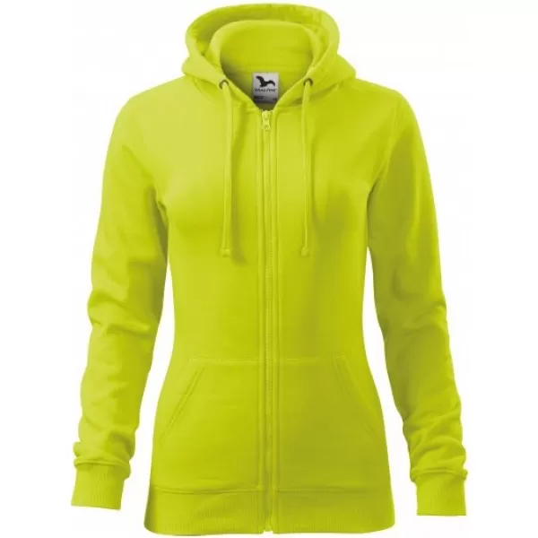  Hanorac de dama MALFINI TRENDY ZIPPER 411 LĂMÂIE VERDE 