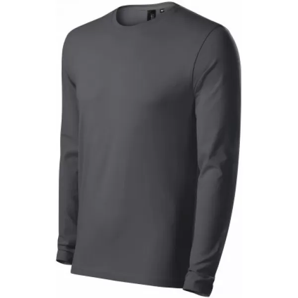  Tricou pentru bărbați cu mâneci lungi MALFINI PREMIUM BRAVE 155 ANTRACIT DESCHIS 