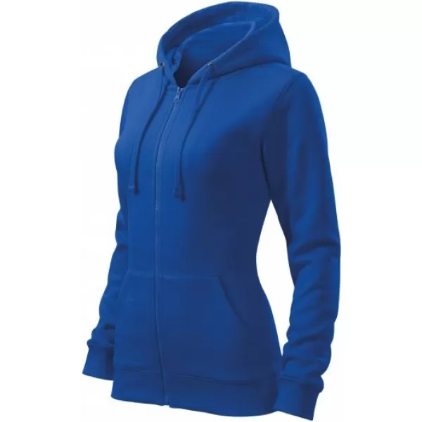  Hanorac de dama MALFINI TRENDY ZIPPER 411 ALBASTRU REGAL 