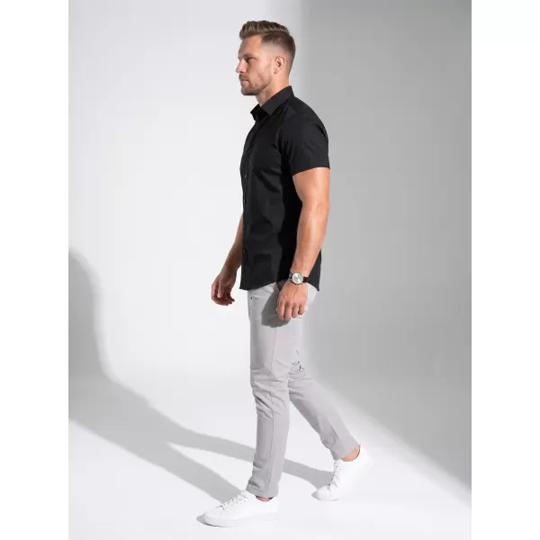  Cămașă pentru bărbați cu mâneci scurte MALFINI PREMIUM FLASH 260 NEGRU 