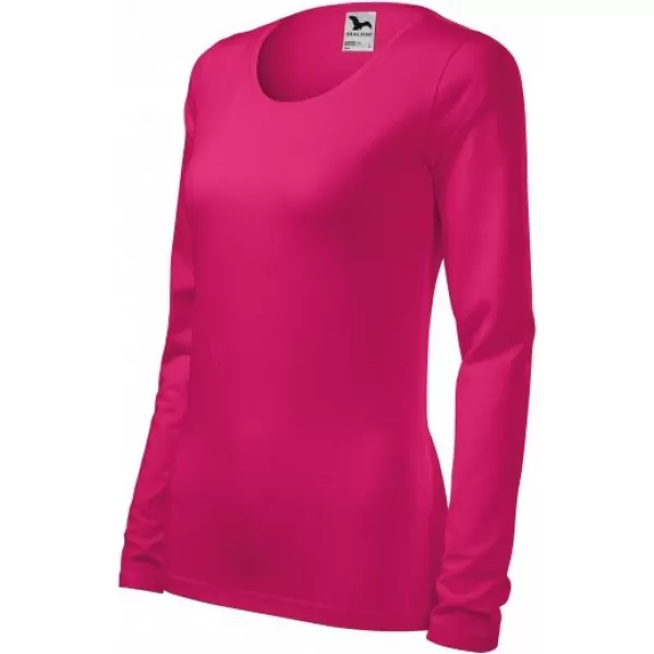  Tricou de damă cu mâneci lungi MALFINI SLIM 139 ZMEURĂ 