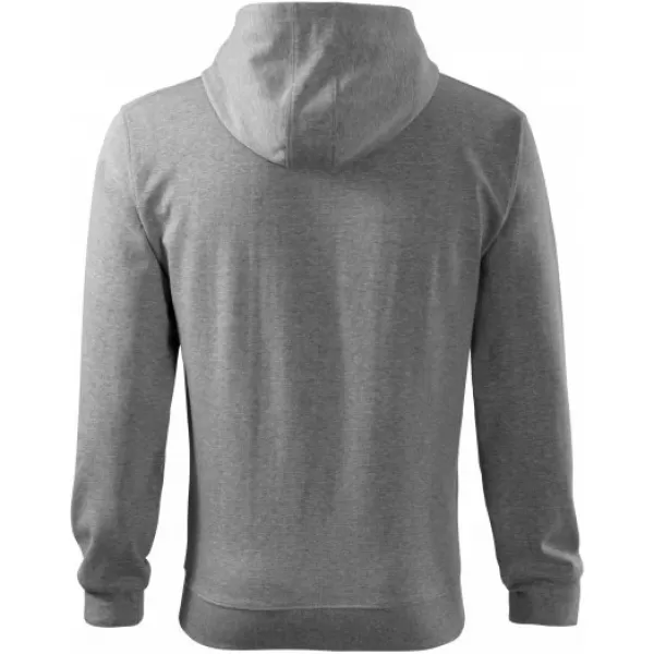  Hanorac pentru bărbați MALFINI TRENDY ZIPPER 410 EVIDENȚIERI GRI ÎNCHIS 