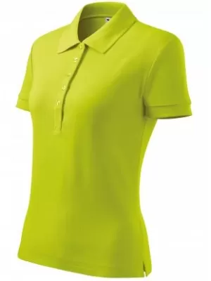 Tricou de damă cu guler MALFINI COTTON 213 LĂMÂIE VERDE