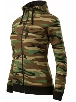 Hanorac de dama MALFINI CAMO ZIPPER C20 MARO DE CAMUFLAJ