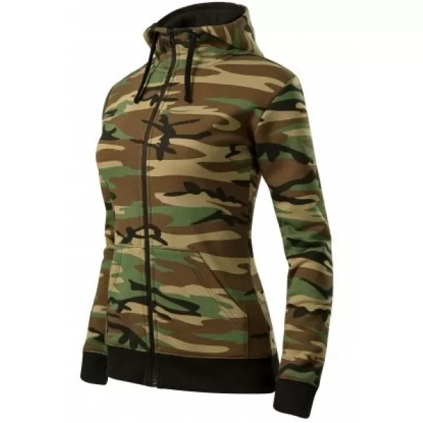  Hanorac de dama MALFINI CAMO ZIPPER C20 MARO DE CAMUFLAJ 