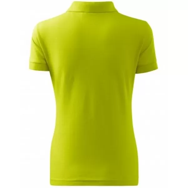  Tricou de damă cu guler MALFINI COTTON 213 LĂMÂIE VERDE 