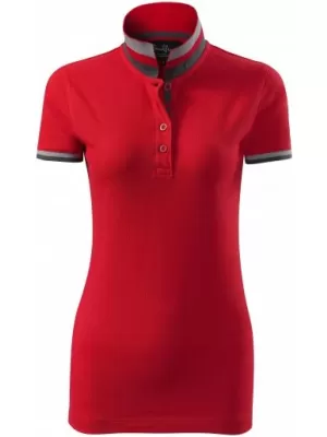 Tricou de damă cu guler MALFINI PREMIUM COLLAR UP 257 FORMULA ROSIE